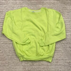 Lime green pull on sweater Sz M
